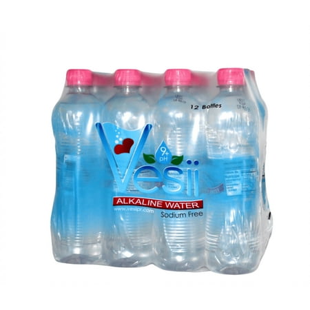 Vesii Alkaline Water, 16 fl oz, 12 Pack Plastic Bottles