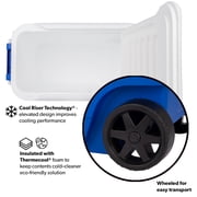 Igloo Wheelie Cool 38 QT Hard Sided Cooler with Wheels, Blue