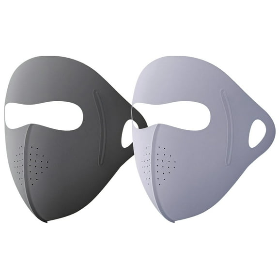 Full Face Sunlight Protection Mask, UPF50  Sun Protection Face Mask, Ice Cooling Effect, 2 Pcs Set, Sun Mask for Outdoor Activities, Washable and Adjustable