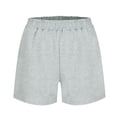 thumbnail image 6 of AILIYIL Running Shorts For Women Casual Elastic High Waisted Athletic Shorts Baggy Fleece Shorts With Pockets (Gray,M), 6 of 7