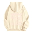 thumbnail image 5 of QHFBli Athletic Ladies' Hoodie Stylish Women's Graphic Print Hooded Sweatshirt Long Sleeve Casual Pullover Top Soft Cozy Preppy Streetwear, 5 of 6