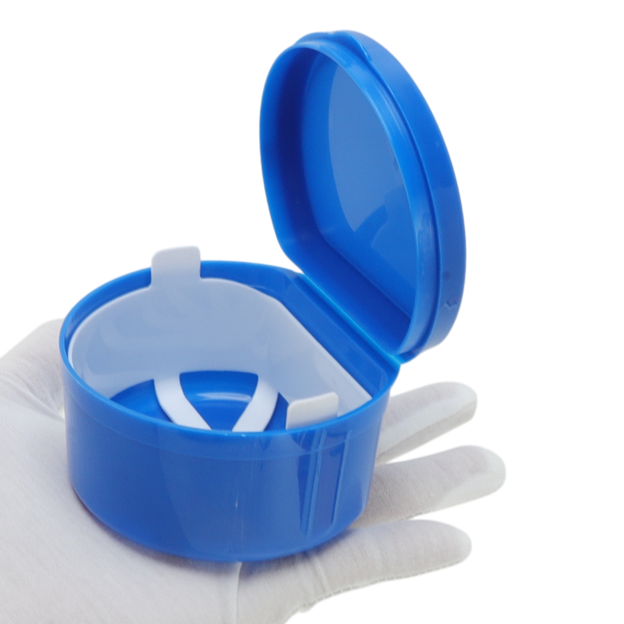 Unique Bargains Reusable Braces Box with Strainer 1 Pc Dark Blue