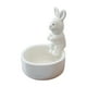thumbnail image 2 of Portavelas de cerámica con forma de conejo. Portavelas elegante. Portavelas con forma de animalito. Adorno de escritorio para el día a día o para regalar., 2 of 8