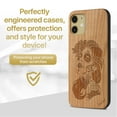 thumbnail image 2 of Case Yard Wooden Case Outside Soft TPU Silicone Slim Fit Shockproof Wood Phone Cover for Girls Boys Men and Women Supports Wireless Charging Sucra Donna Day of Dead Design case for iPhone-11, 2 of 7