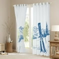 thumbnail image 3 of jejeloiu Outdoor Skiing Game Blackout Curtains Set of 2 (52x84 Each),Snowboard Ski Sports Window Curtains,Blue White Curtains and Drapes For Kids,Super Cozy Room Decor, 3 of 6