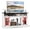 White, variant on Gymax TV Stand w/LED Lights & Remote Control Storage Cabinets & Adjustable Shelves Brown