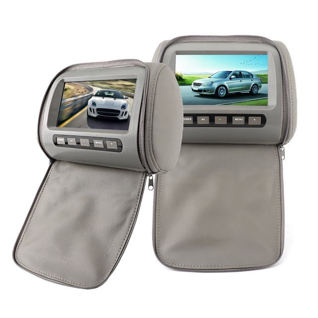 Car Player Headrest Display Car Dvd Player Headrest Monitor Headrest Dvd Display 2pcs 7 In HD Car Headrest LCD Video Player With Zipper Closure Cover Remote Control MP5 Display
