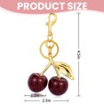thumbnail image 6 of Farcauo Cherry Keychain Fashion Bag Charms Cute Keychains for Women Kawaii Purse Charm Red Car Keyrings, 6 of 7