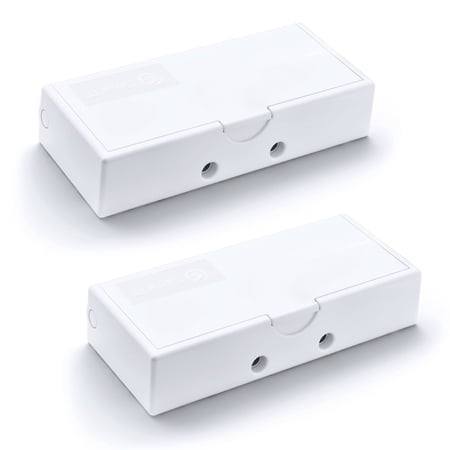 GEARit Flat Speaker Wire Terminal Block Connector (2 Pack) for Hidden Invisible, Paintable, Low Voltage, White, 2 Pack