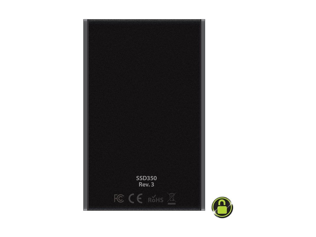 Kanguru Defender SSD350 1 TB FIPS 140-2 Certified - Hardware Encrypted Solid State Drive - 2.5" External - SATA (SATA/600) - Matte Black - TAA Compliant - Server Device Supported - USB 3.2 (Gen 1) ...
