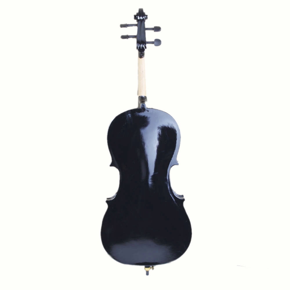 4/4 Wood Cello Bag Bow Rosin Bridge Black
