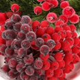 thumbnail image 2 of Mini bayas de acebo artificiales, flores de cerezo de imitación esmeriladas, guirnalda navideña para fiestas de bodas, decoración del hogar, 2 of 5