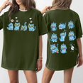 thumbnail image 1 of Pop cazadora para niña Demo-n Hunters Round-Neck Printed Anime Trio Poster T Shirt （Army Green）, 1 of 4
