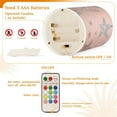 thumbnail image 4 of Rose Gold Glitter Stars Flickering Flameless Candles LED Tealight Battery Operated with Remote Set of 2 Holiday Decor Ornaments, 4 of 7