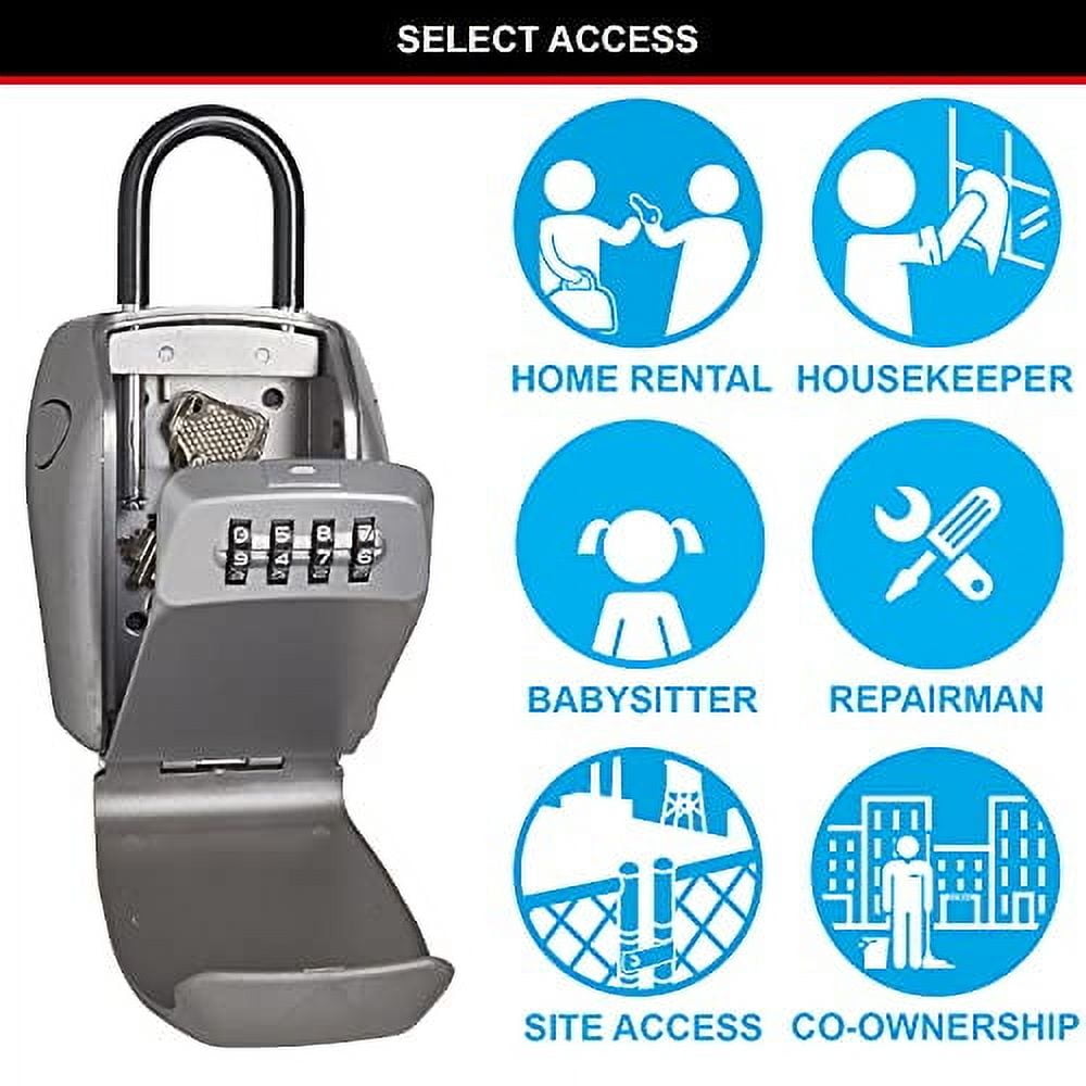 Master Lock 5414D Heavy Duty Key Lock Box, Zinc, Portable