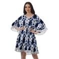 thumbnail image 1 of Moomaya Robe d'Été pour Femmes, Grande Taille, Kimono Aguichant Imprimé, Mini-Robe, 1 of 6