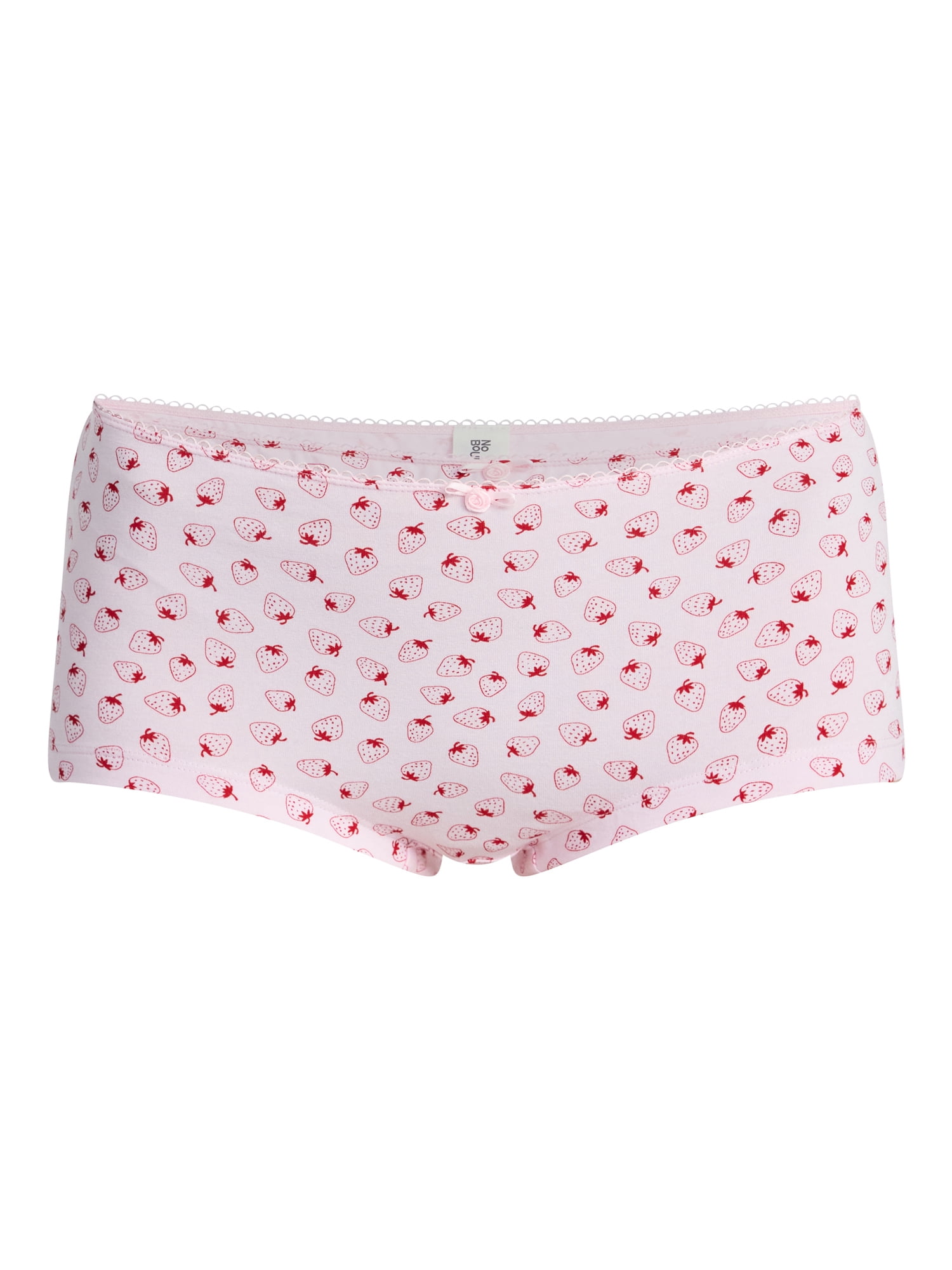 No Boundaries Cotton and Pointelle Boyshort Panties, 3-Pack, Women's XS-XXXL