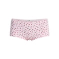 thumbnail image 5 of No Boundaries Cotton and Pointelle Boyshort Panties, 3-Pack, Women's XS-XXXL, 5 of 7