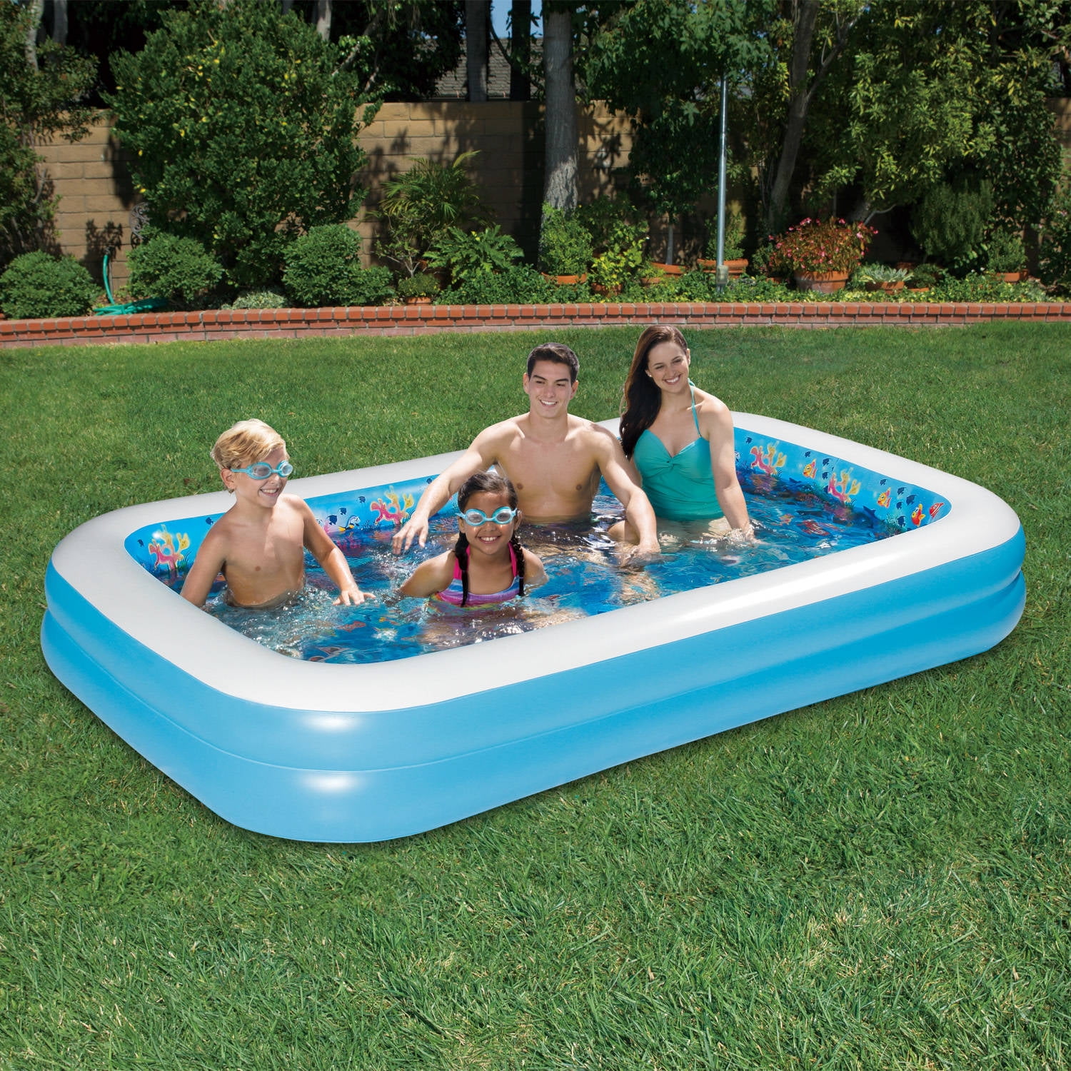 summer waves inflatable fountain pool