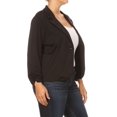 thumbnail image 2 of Women's Plus Size Basic Casual Button Solid Outerwear Jacket Blazer, 2 of 5