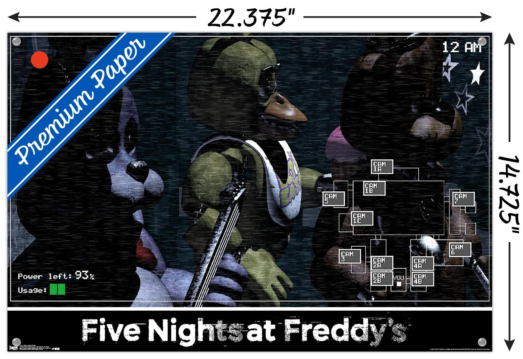Five Nights at Freddy's - Show Stage Wall Poster with Push Pins, 14.725" x 22.375"