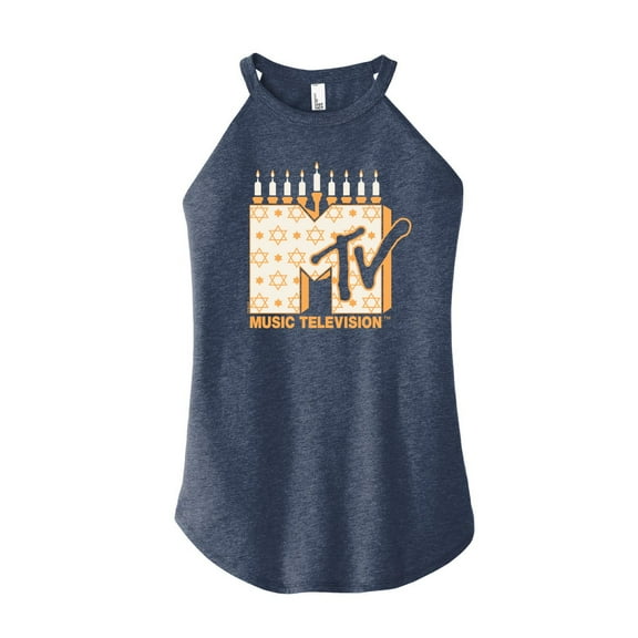 MTV - Hanukkah Logo - Juniors High Neck Tank Top