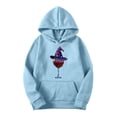 thumbnail image 3 of cocolona Womens Halloween Hoodie Long Sleeve Drawstring Graphic Sweatshirts Fall Winter Casual Loose Pullover Tops Halloween Sweatshirts, 3 of 4