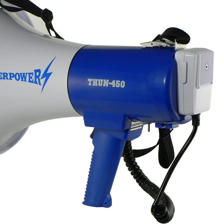 ThunderPower Extra laut, Heavy Duty Megafon 1200–45 Watt Power : :  Sport & Freizeit