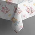 thumbnail image 5 of White Princess Castle Pattern Square Tablecloth,Waterproof Square Table Cover,Wipeable Spillproof Washable Table Cover for Home Kitchen Party Decor 42"X42"(107x107cm), 5 of 6