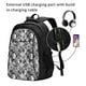 thumbnail image 2 of Balery Yin Yang With Black And White Mochila con carga USB para hombre y mujer - Mochila impermeable y antirrobo para laptop con puerto USB para viajes, trabajo, 2 of 7