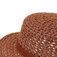 thumbnail image 4 of Roiihwy Summer Sun Beach Hats for Women, Wide Brim Straw Hats, Brown, Foldable Woven Sun Hat UV Protection on Clearence, 4 of 5