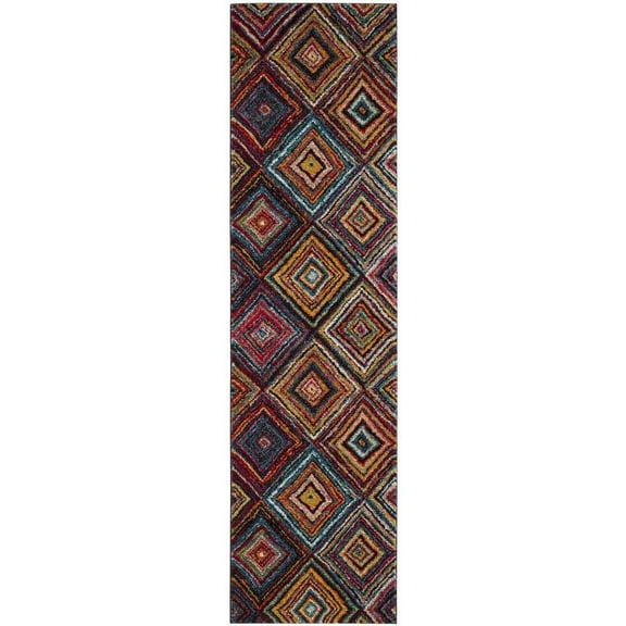 SAFAVIEH Aruba Ottoline Geometric Diamonds Runner Rug, Multi, 2'3" x 8'