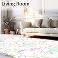 thumbnail image 2 of ODIKA 2'x3' Machine Washable Non-Slip Area Rug, Enchanting Tipi Adventure Motif Playful Childhood Fantasy Wonderland High Traffic Rug with Pad, Pink, 683201, 2 of 8
