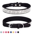 thumbnail image 2 of Collar para mascotas con brillantes diamantes de imitación, cadena para perros pequeños y medianos, cuerda para pasear perros, collar de microfibra para gatos, 2 of 6