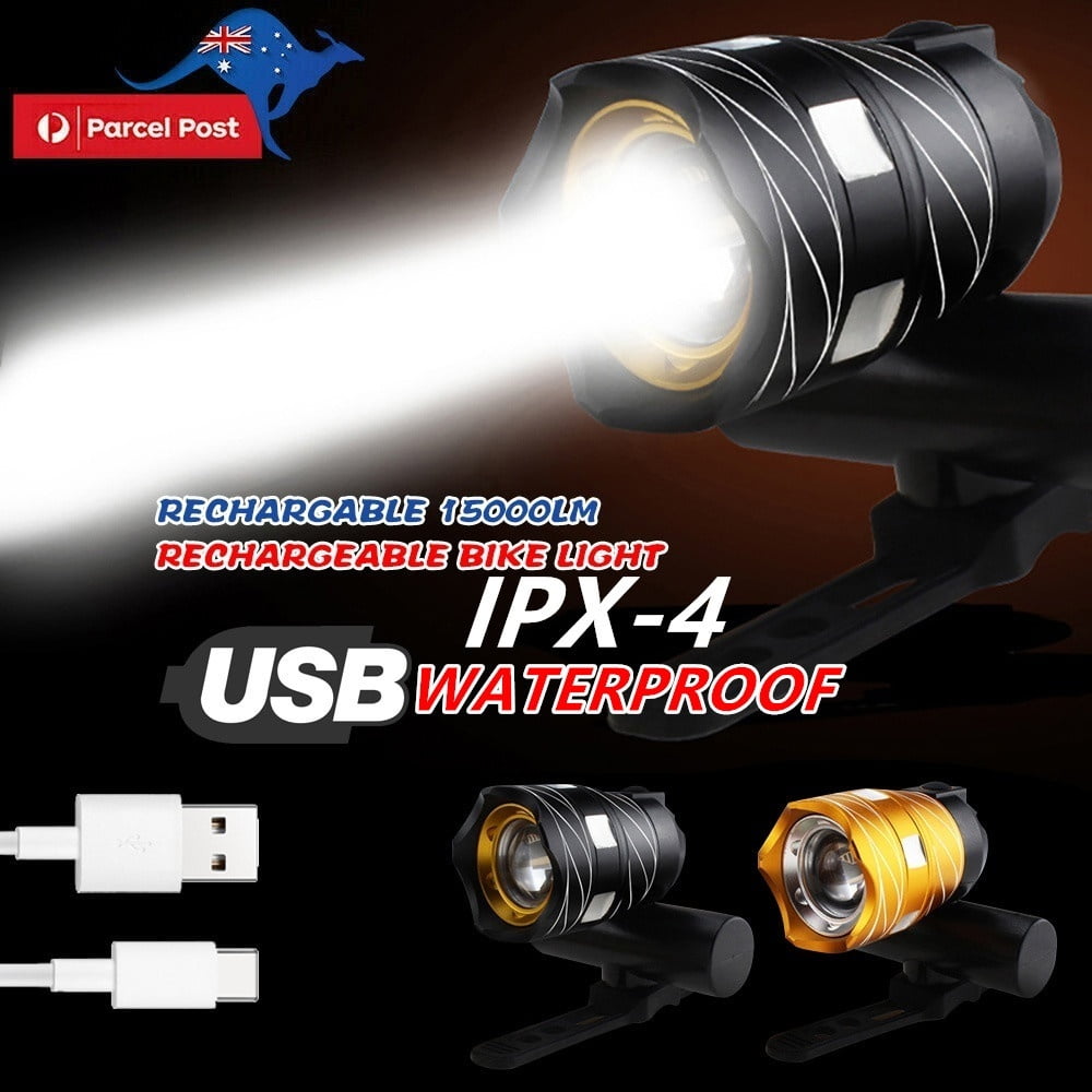 QUAD Bike Light Set USB Rechargeable 5 LED 4 LIGHTS FREE 4xUSB CHARGING HUB!
