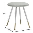 thumbnail image 5 of SAFAVIEH Brinley 30"H Mid Century Modern Stool, Light Grey/Silver, 5 of 7