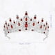 thumbnail image 4 of Tiara de corona de reina de cristal de imitación para mujer, tiaras de diamantes de imitación de princesa, accesorios para el cabello de Cosplay de fiesta de cumpleaños de boda, tono plateado rojo, 4 of 7