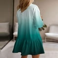 thumbnail image 3 of Annhoo Sweatshirt Dresses Women Fall Fashion Gradient Colour Crewneck Mini Dress Long Sleeve Pleated Dress, 3 of 6