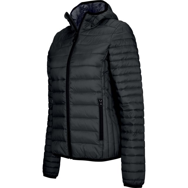 Kariban - Chaqueta acolchada / Parka ligera con capucha para chica mujer (Negro) Kariban UTPC3407_black