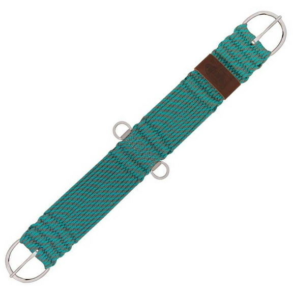 Weaver Leather Bamboo Ecoluxe Cinch: Eco-Friendly Comfort for Your Horse Turquoise/Charcoal / 32"