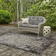 thumbnail image 4 of Unique Loom Outdoor Botanical Collection Area Rug - Manchester (7' x 10' Rectangle Light Gray/Black), 4 of 10