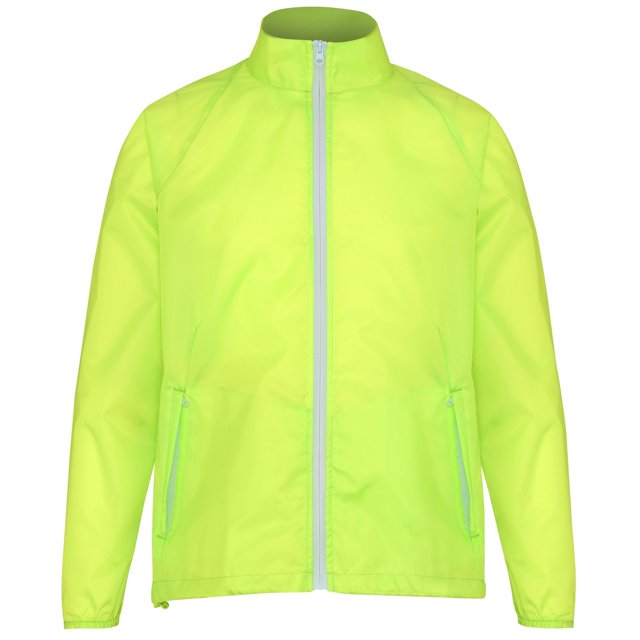 2786 - Chaqueta Cortavientos / chubasquero /Impermeable ligero hombre caballero - Senderismo/Running (Amarillo/Blanco)