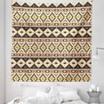 thumbnail image 1 of Aztec Tapestry, Rhythmic Geometric Lines and Triangles in Mexican Style Illustration, Fabric Wall Hanging Decor for Bedroom Living Room Dorm, 5 Sizes, Mustard Cocoa, by Ambesonne, 1 of 1