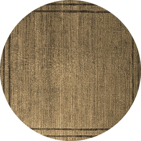 Ahgly Company Indoor Round Oriental Brown Industrial Area Rugs, 5' Round