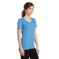 thumbnail image 4 of Port & Company Ladies Performance Blend V Neck Tee-3XL (Aquatic Blue), 4 of 6