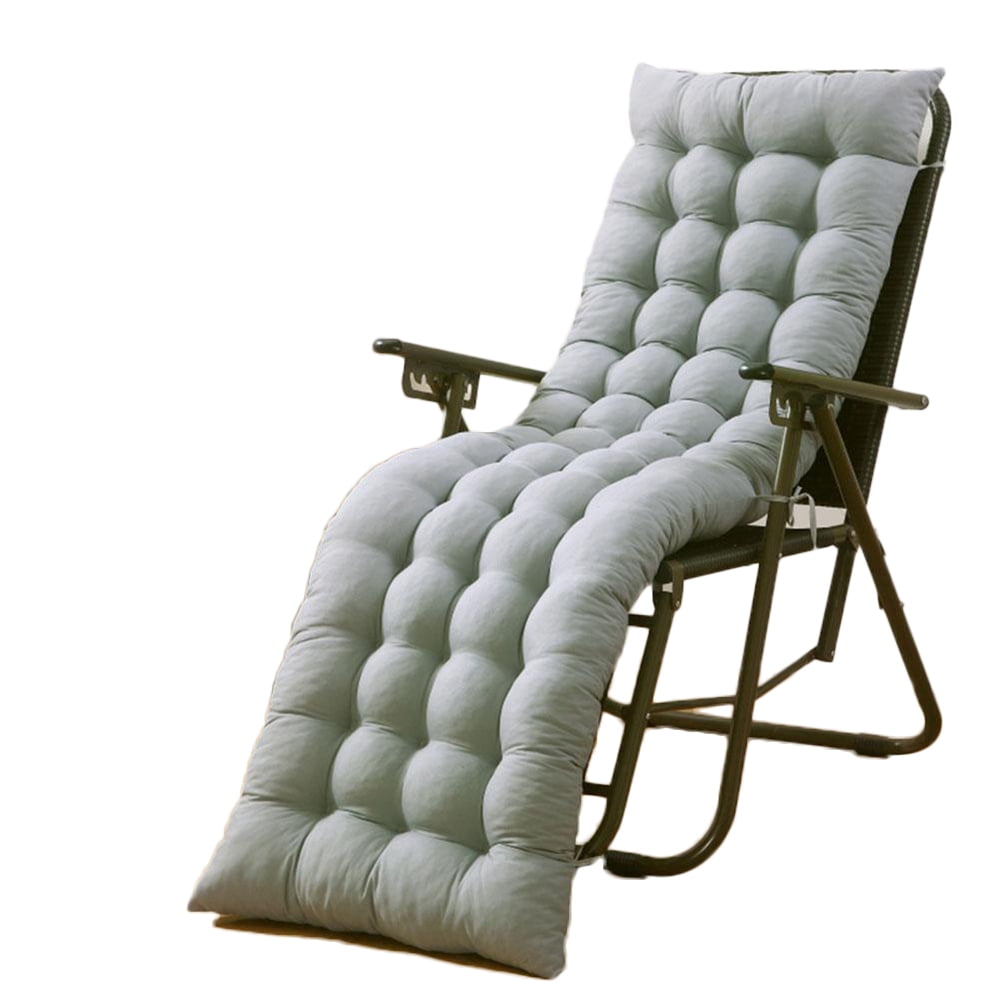 155cm Cotton Soft Seat Replacement Cushion Pad Garden Sun Lounger Recliner Chair 