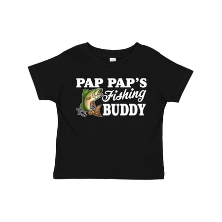 Inktastic Pap Pap s Fishing Buddy with White Text Boys Toddler T-Shirt