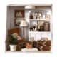thumbnail image 4 of Juguete de casas de madera de jardín de Villa con decoración de muebles de Piano regalo para niños y adultos Ndcxsfigh  libre de BPA, 4 of 9