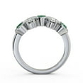 thumbnail image 3 of 0.90 Ct Round Shape Stunning Genuine Diamond Emerald Gemstone Eternity Band for Engagement 14K White Gold Size 8.5, 3 of 7