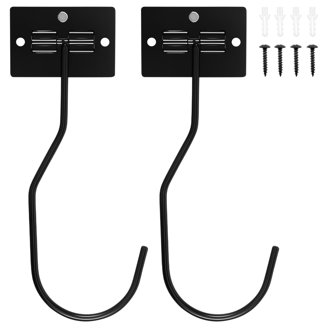 GAQWOK 2 Pack Self Adhesive Under Cabinet Banana Hooks - Foldable Black Metal Kitchen Organizer